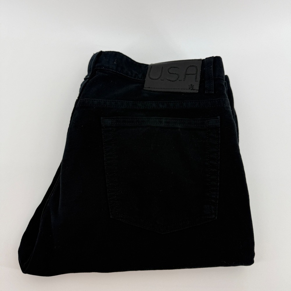 John Varvatos USA Mens Black Straight Leg Button Fly Denim Jeans 34R‎